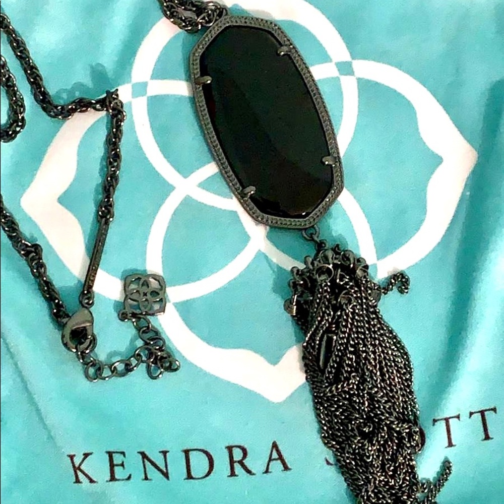 Kendra Scott Rayne All Black Necklace